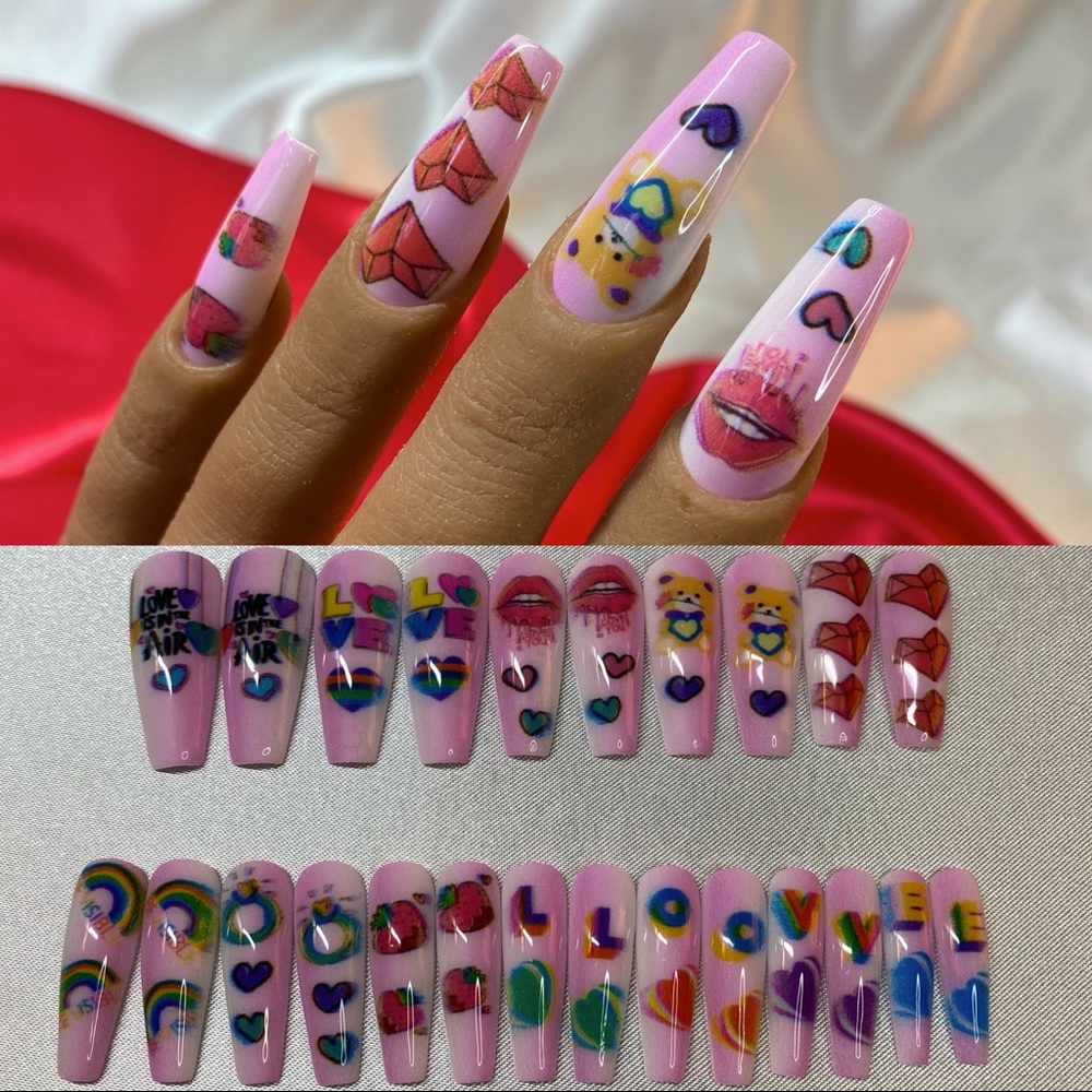 24 piece set Press Ons